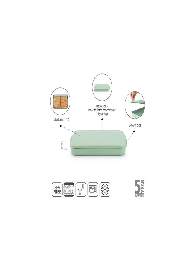 Brabantia Make & Take Large Lunch Box Leak-Proof Food Storage Container for Office, School, Travel - BPA-Free, Microwave & Dishwasher Safe - Tiffin Box for Adults & Kids - Jade Green - Image 5